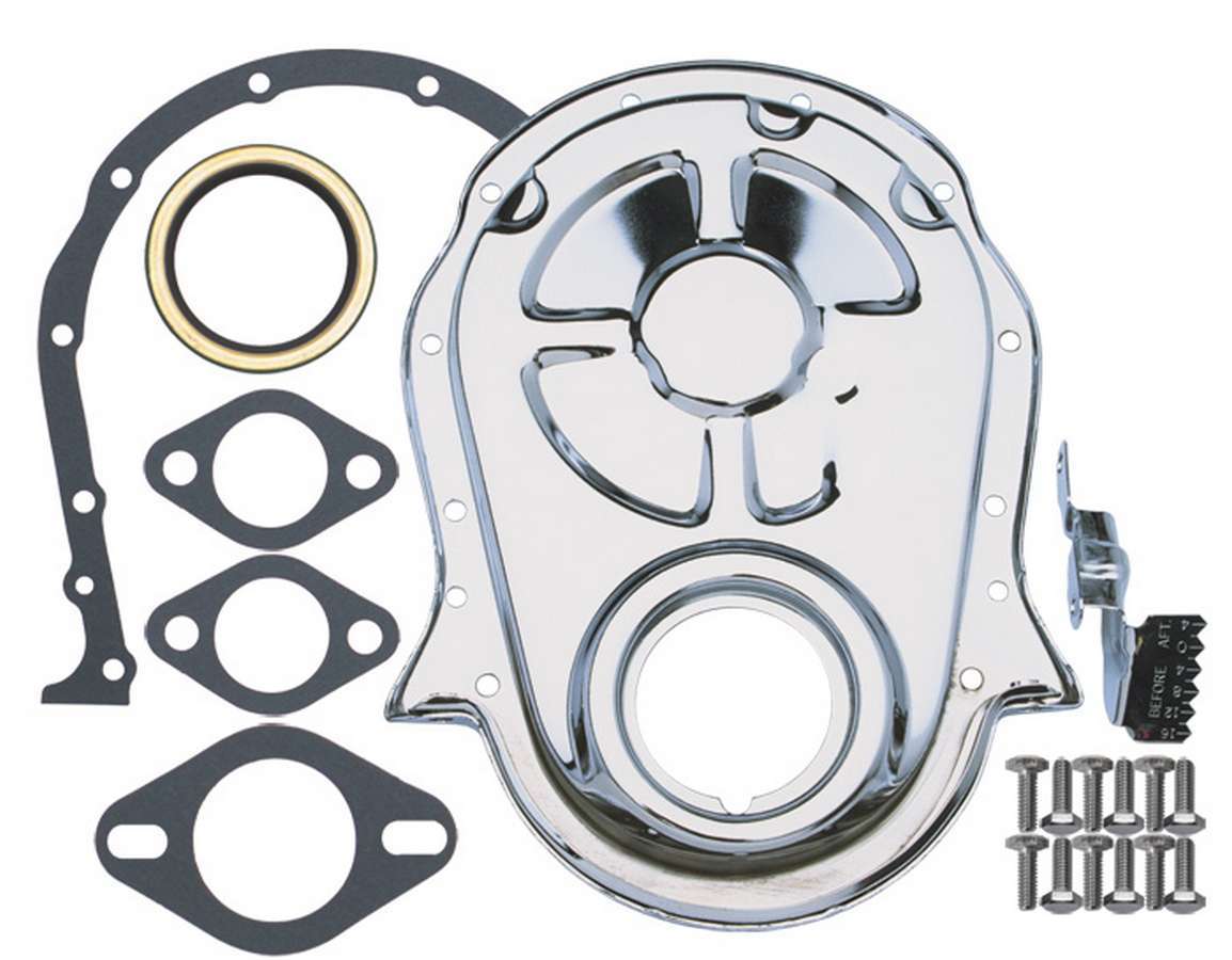 TRANS-DAPT 9001 Chrome 1-Piece Timing Cover Kit for Big Block Chevy