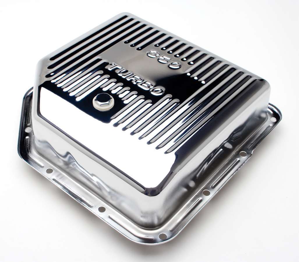 Trans-Dapt 9198 TH350 Chrome Deep Sump Ribbed Transmission Pan
