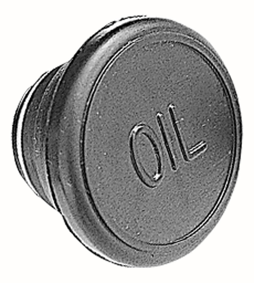 TRANS-DAPT 9373 Rubber Valve Cover Oil Fill Cap, Push-In, Black