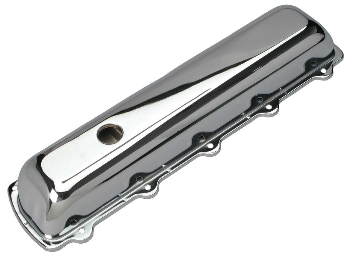 Trans-Dapt 9391 Chrome Baffled Steel Valve Covers for Oldsmobile V8, Pair