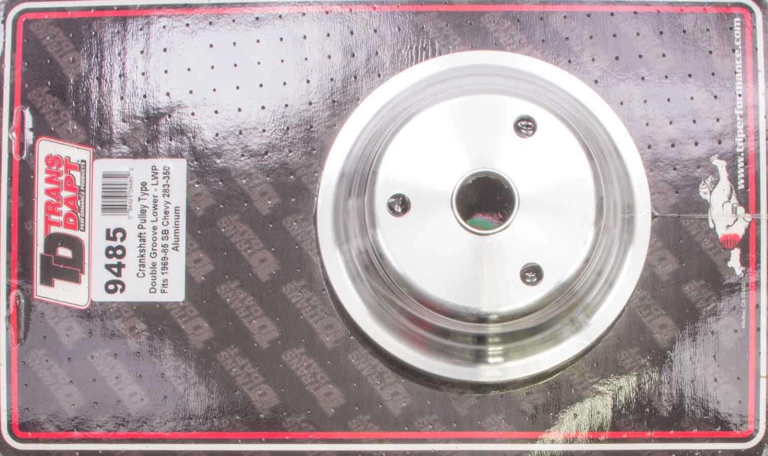 Trans-Dapt 9485 Double Lower Crankshaft Pulley for Small Block Chevy Long Water Pump