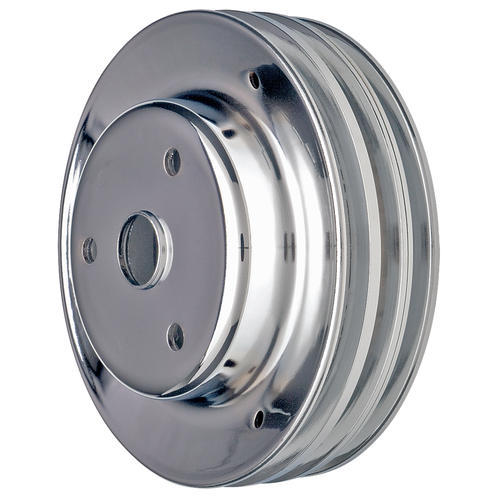 Trans-Dapt 9608 Small Block Chevy Crankshaft Pulley, Triple V-Belt, Chrome Steel