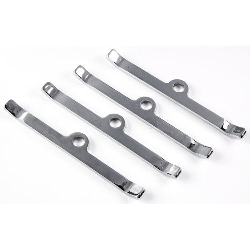 TRANS-DAPT 9641 Pontiac V8 Chrome Steel Valve Cover Hold-Down Tabs, Set of 4
