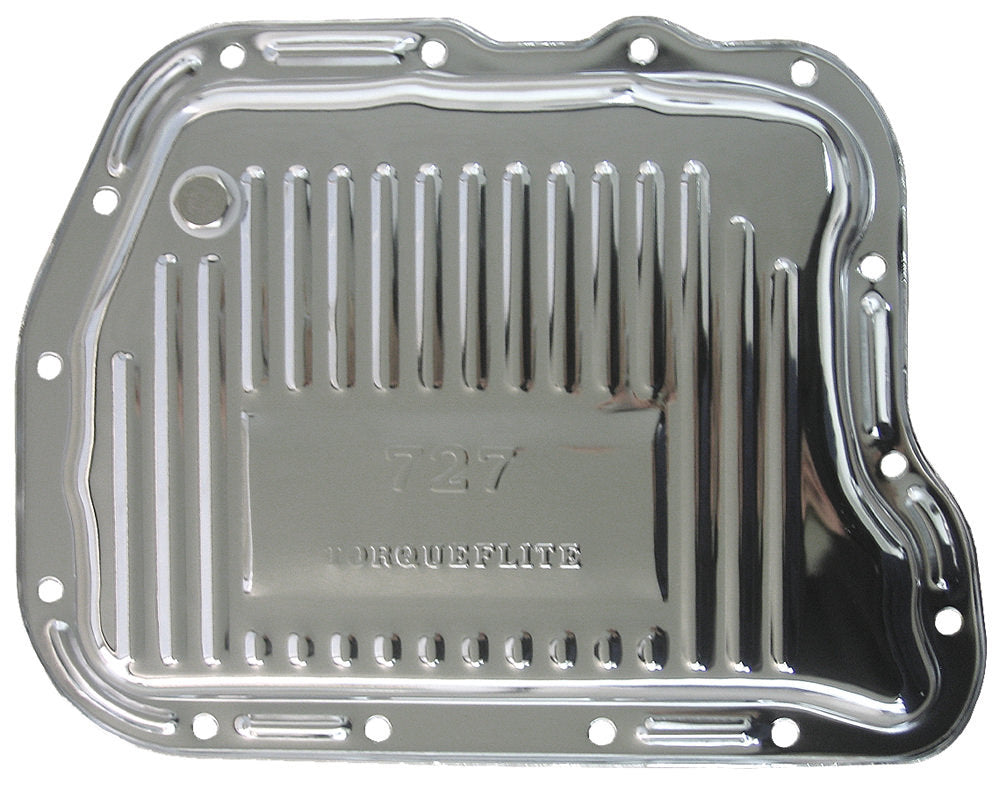Trans-Dapt 9733 Ribbed Steel Transmission Pan for Torqueflite 727, Chrome