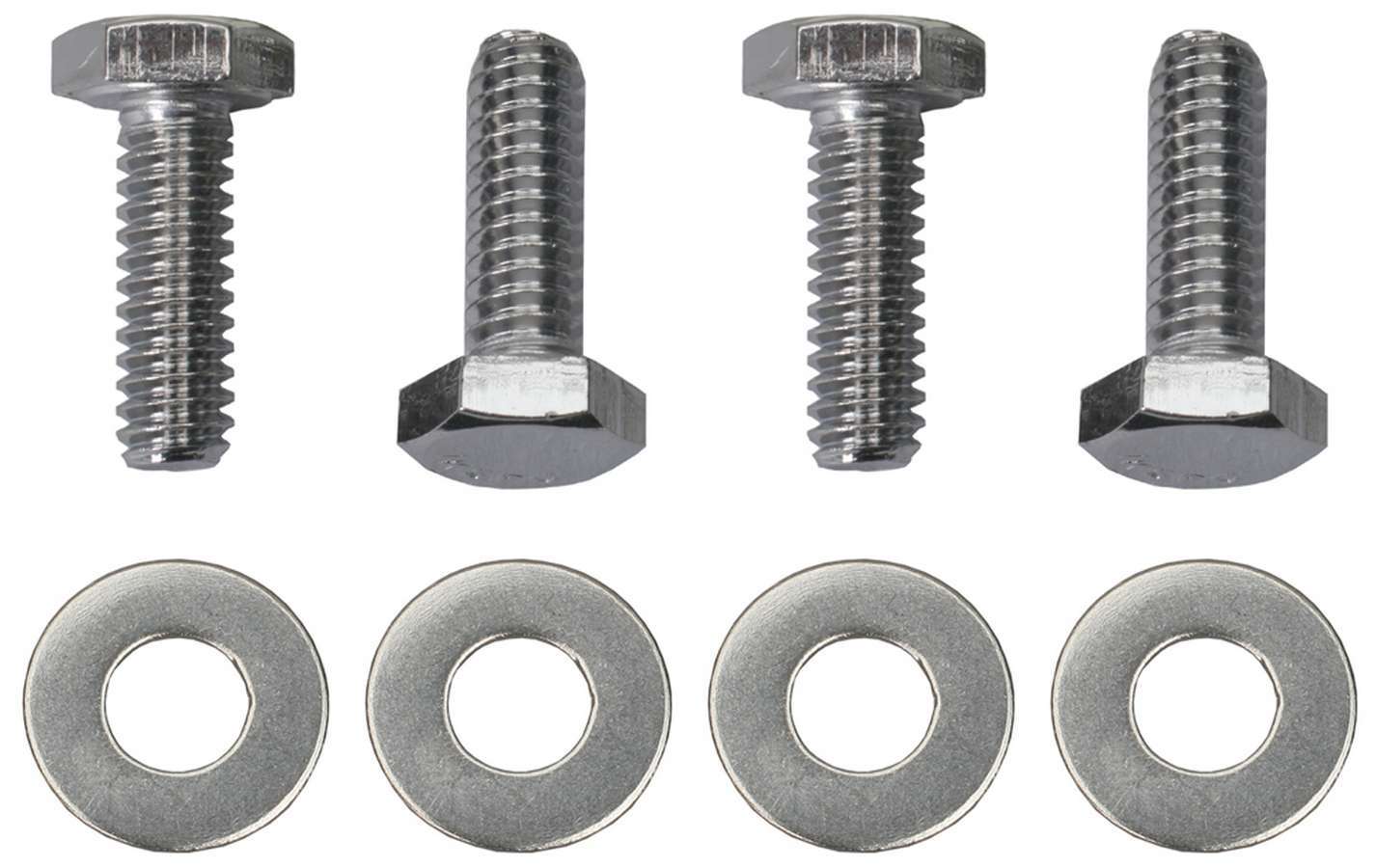 TRANS-DAPT 9781 Valve Cover Fastener Bolts, 1/4-20 Thread, Chrome Steel, Set of 4