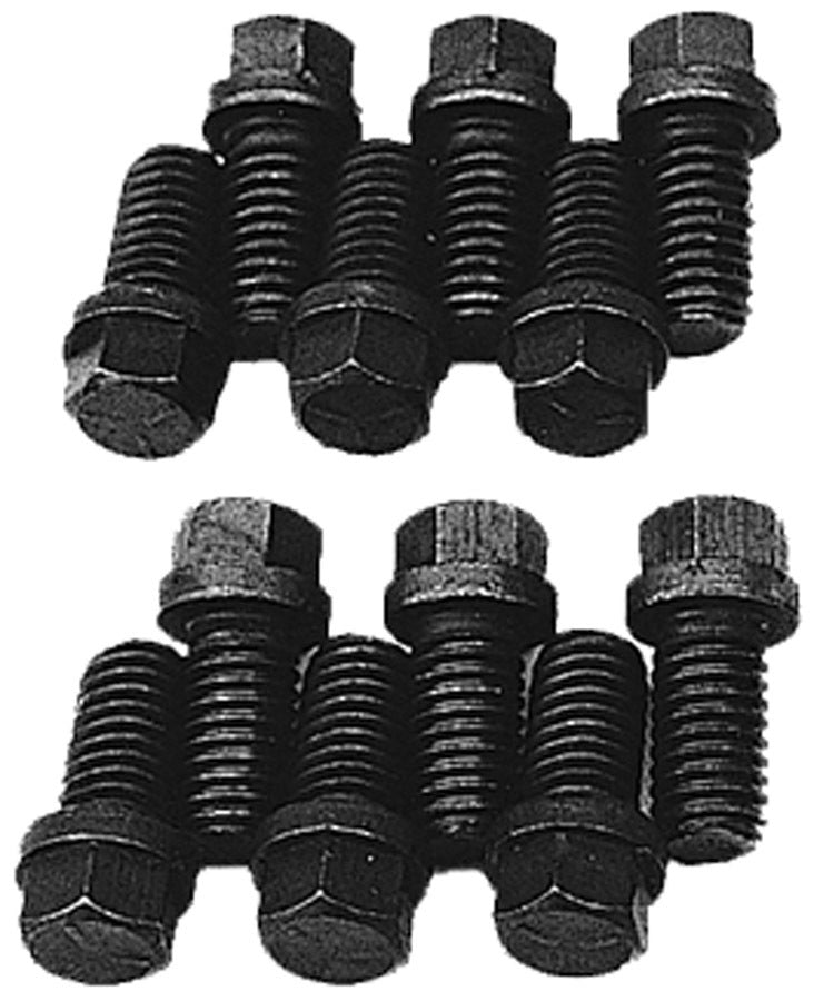 TRANS-DAPT 9943 Header Bolts for Big Block Chevy and Ford V8, 3/8-16 Thread, Set of 16