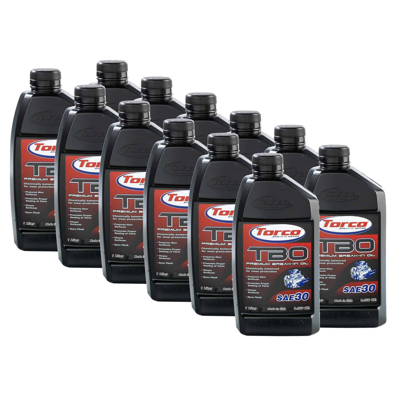 TORCO TBO 30W Premium Break-In Motor Oil, High Zinc, 1 Liter Bottles, Case of 12 - A100030C