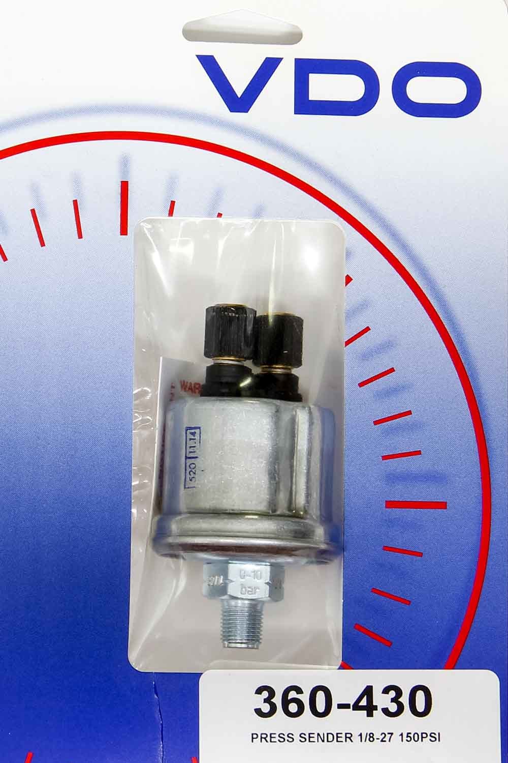 VDO 360-430 Pressure Sending Unit, 150 PSI, 1/8-27 NPT Male