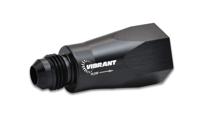 Vibrant Performance Part No. 11118 -8AN Male to Female Inline Check Valve, Black Anodized Aluminum