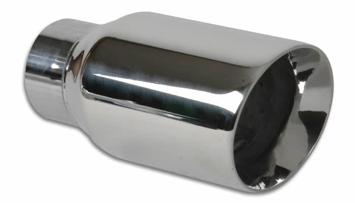 Vibrant Performance 1209 Weld-On Stainless Steel Exhaust Tip, 2-Inlet, 3-Inch Round Outlet