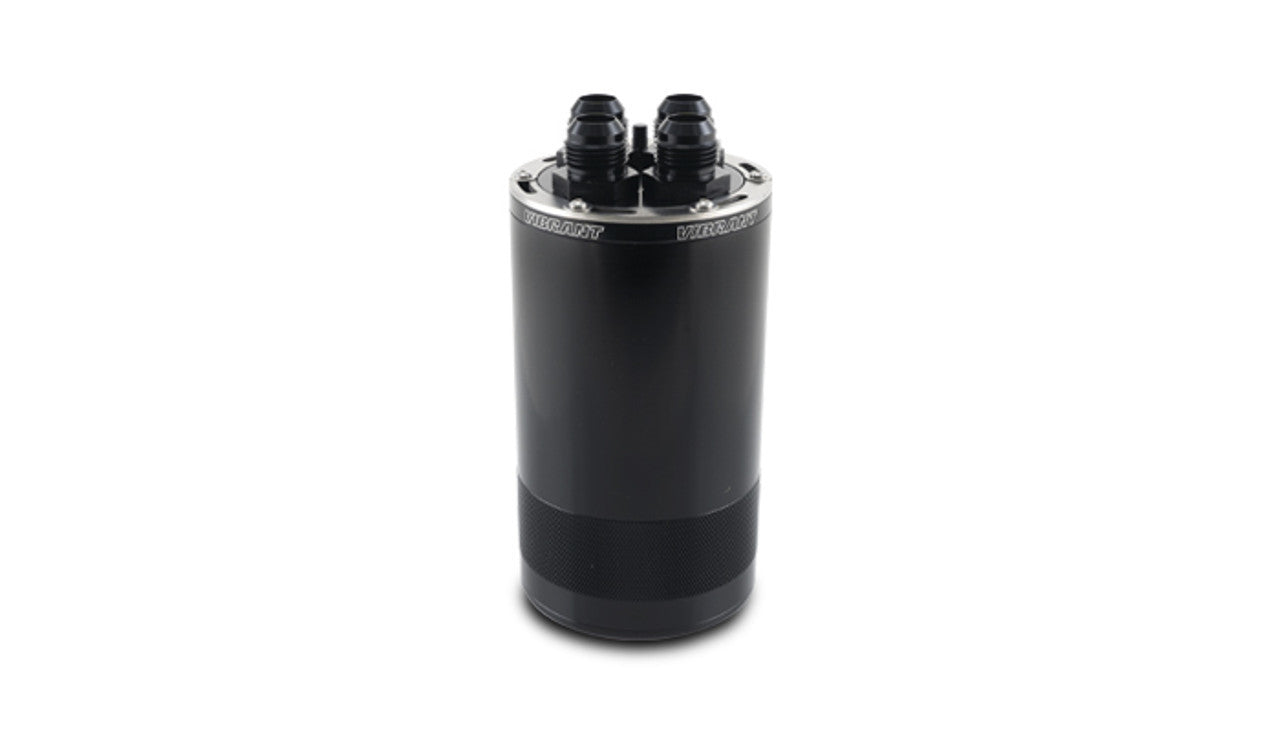 Vibrant Performance 12766 Gen3 Closed-Loop Recovery Tank Catch Can Assembly, 4-Port, Black Anodized Aluminum