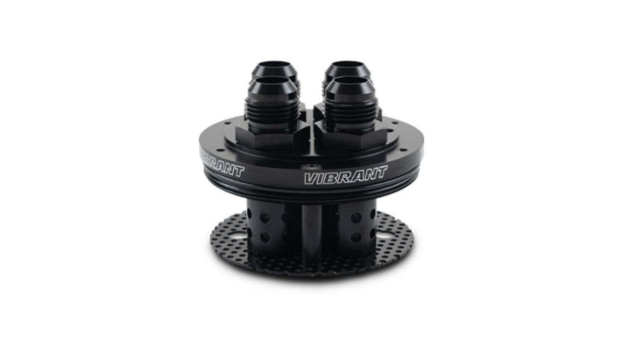 Vibrant Performance 12787 4-Port Catch Can Lid Assembly with 12 AN Ports
