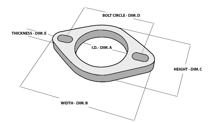 Vibrant Performance 1474S 2-Bolt Stainless Steel Collector Flange, 2.75-Inch ID
