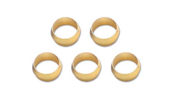 Vibrant Performance 16466 3/8-Inch Brass Compression Ferrules, Set of 5