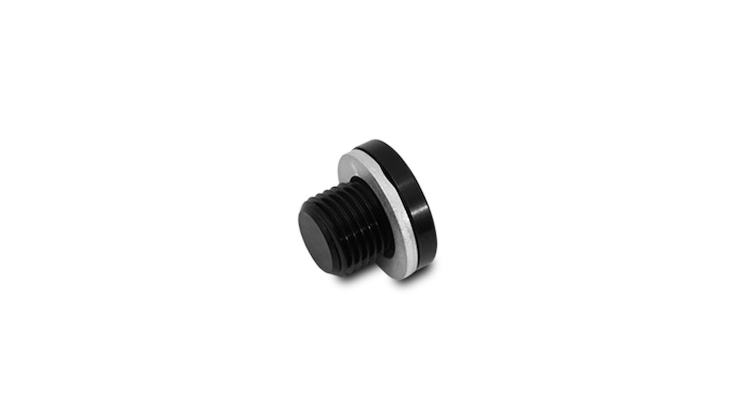 Vibrant Performance Metric Port Plug M12 x 1.0 Allen Head Aluminum Black Anodized, Part 16667