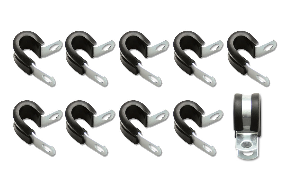 Vibrant Performance 17191 Cushion Line Clamps for 3/8-Inch 6AN Hose, Stainless Steel, Pack of 10