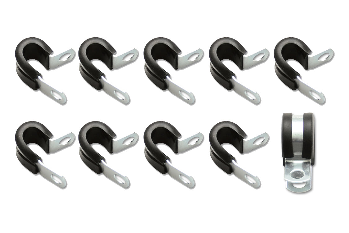Vibrant Performance 17192 Cushion Line Clamps for 1/2 in (-8AN) Hose, Stainless Steel, Pack of 10