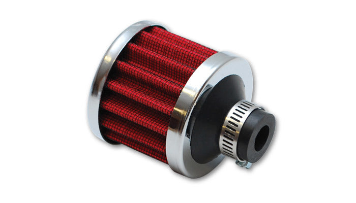 Vibrant Performance 2168 Clamp-On Round Crankcase Breather Filter with Chrome Cap