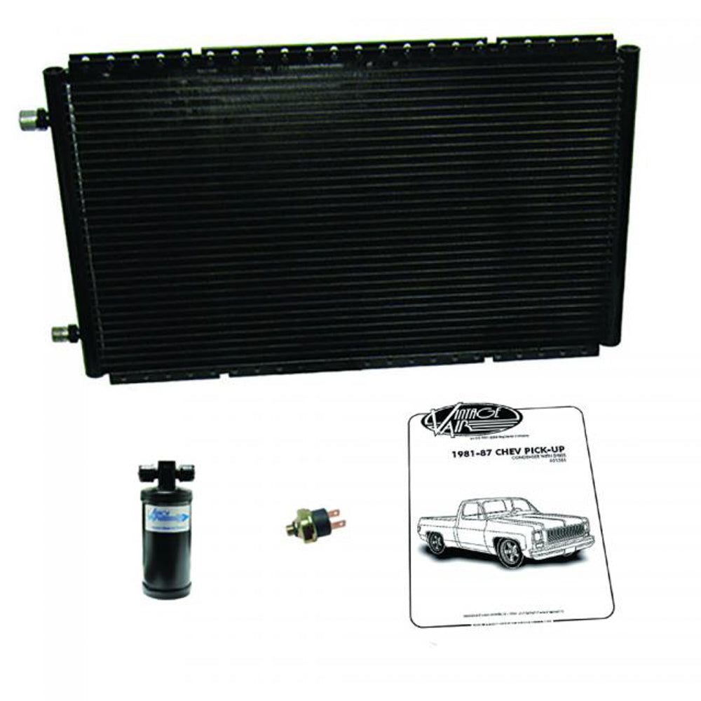 Vintage Air SureFit Air Conditioning Condenser with Drier 021581 for 1981-1987 GM Pickup