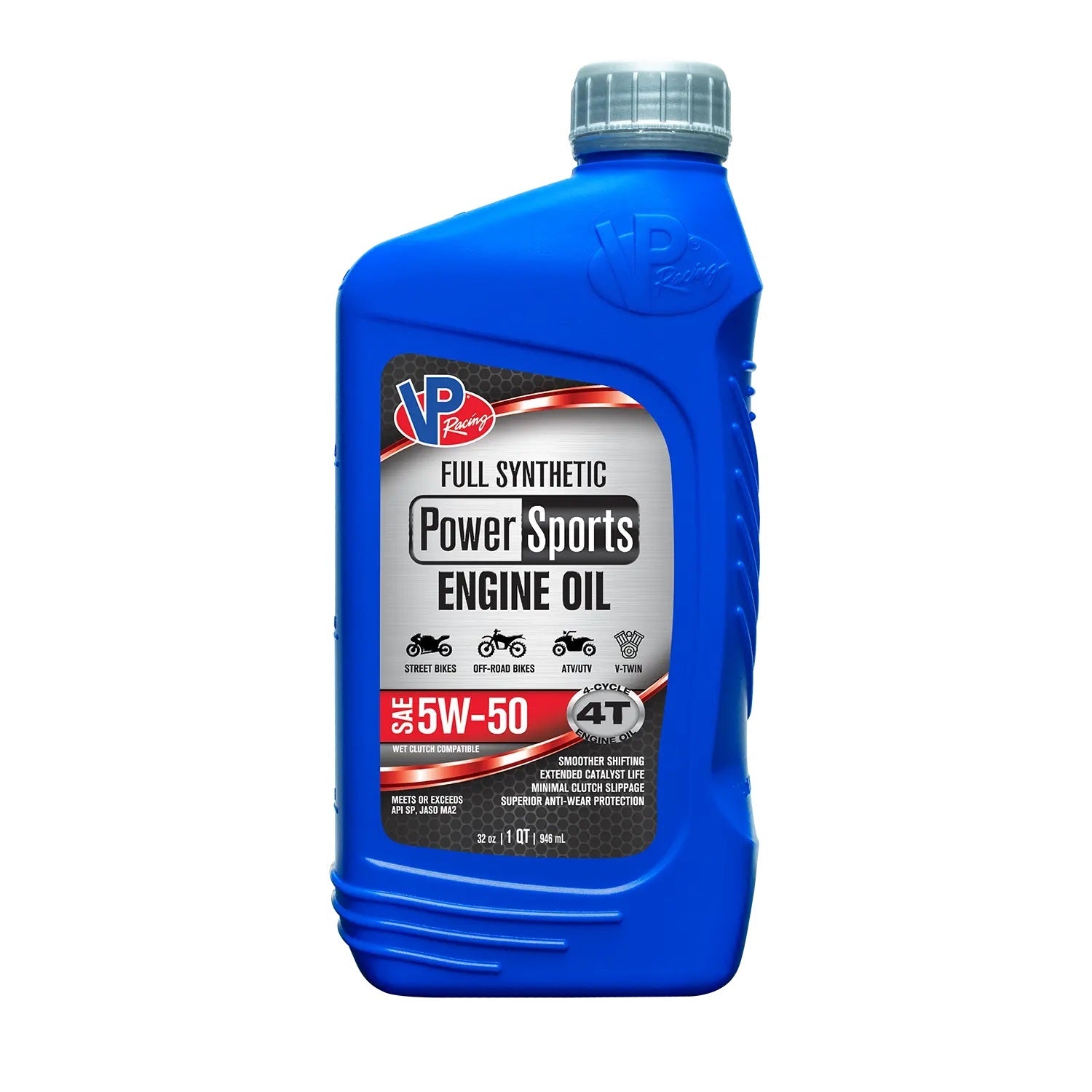 VP Racing 2939 Powersport Synthetic 4T 5W-50 High-Zinc Motor Oil, 1 Quart