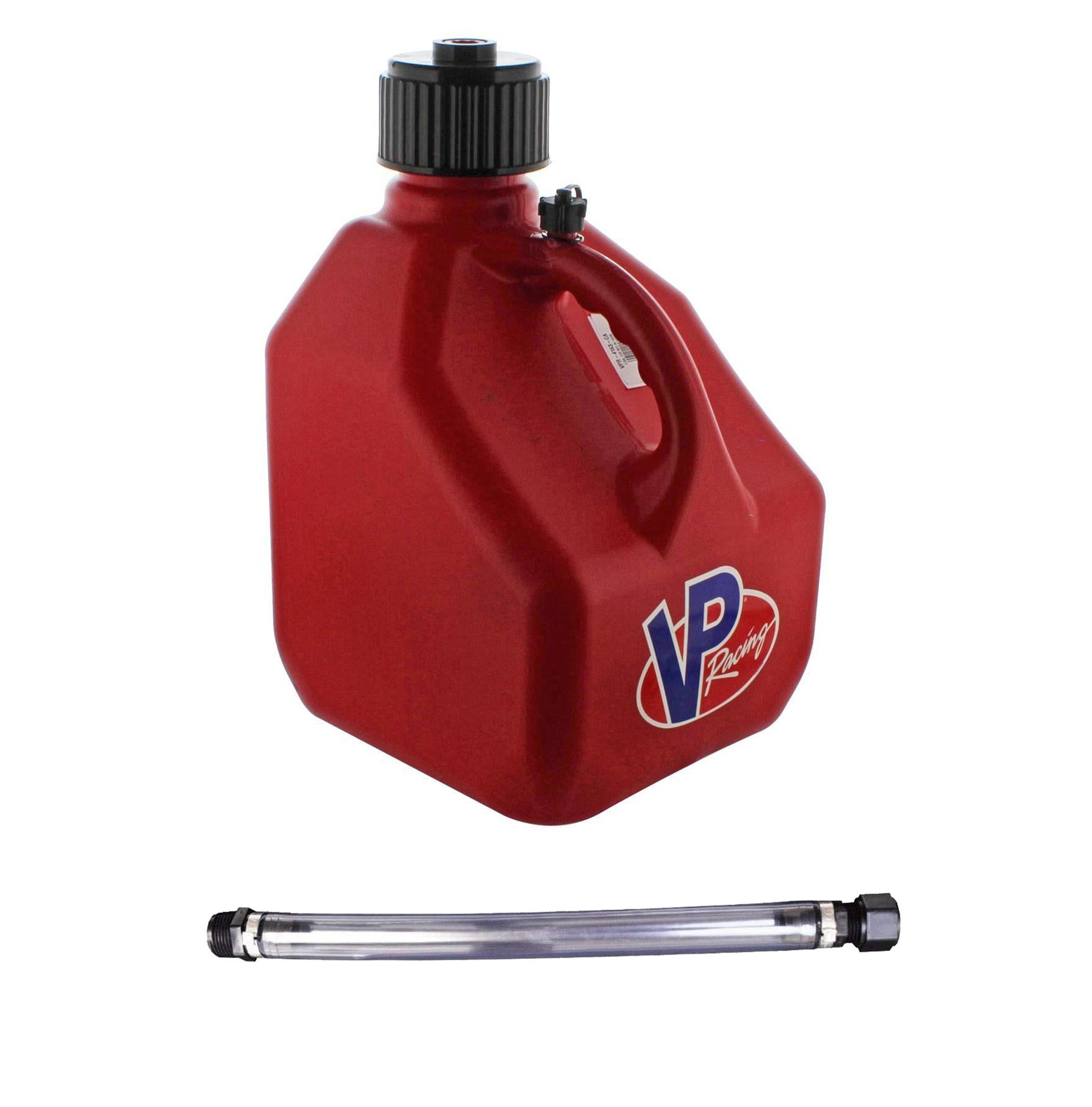 VP Racing 4163-CA Motorsports 3-Gallon Red Square Utility Jug with Filler Hose