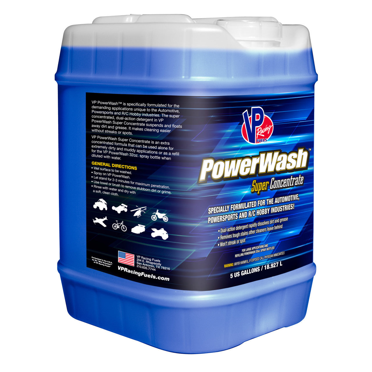 VP Racing PowerWash Car Wash Soap Concentrate, 5-Gallon Pail, Part M10012