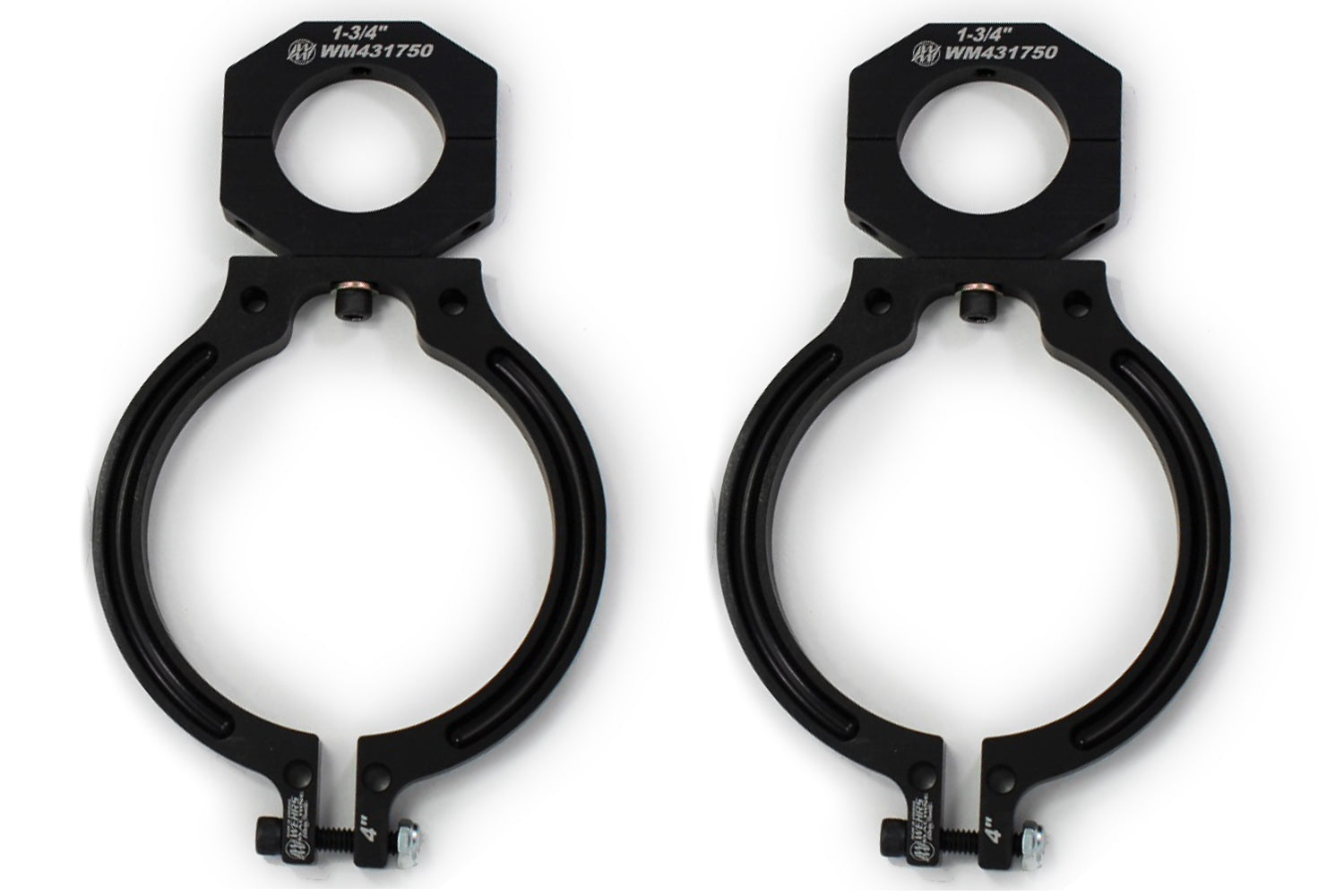 Wehrs Mount Fire Bottle 4 in ID 1-3/4 in Tube Mnt Pair Fire Extinguisher Bottle Brackets WM140400T1750