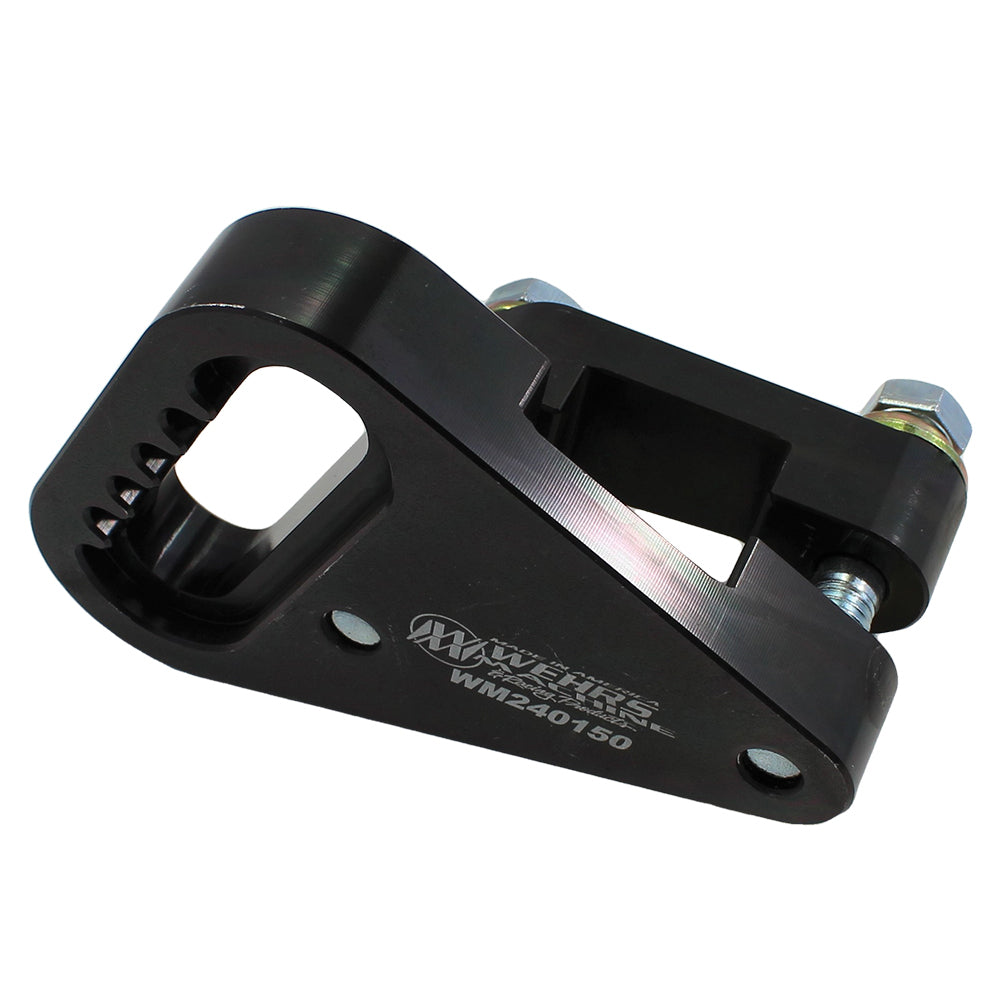 Wehrs Offset Climber Mount Steel 1-1/2 in Sq. Tube Panhard, Track Bar, and Rear End Locator Mounts WM240150