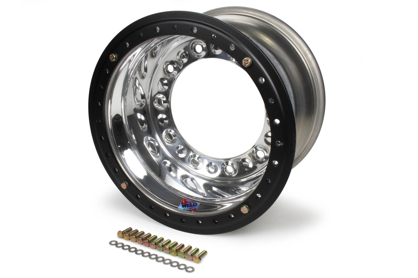 WELD Racing 558-5024M Wide 5 XL 15 x 10-Inch Beadlock Wheel, 4-Inch Backspacing, Polished Aluminum