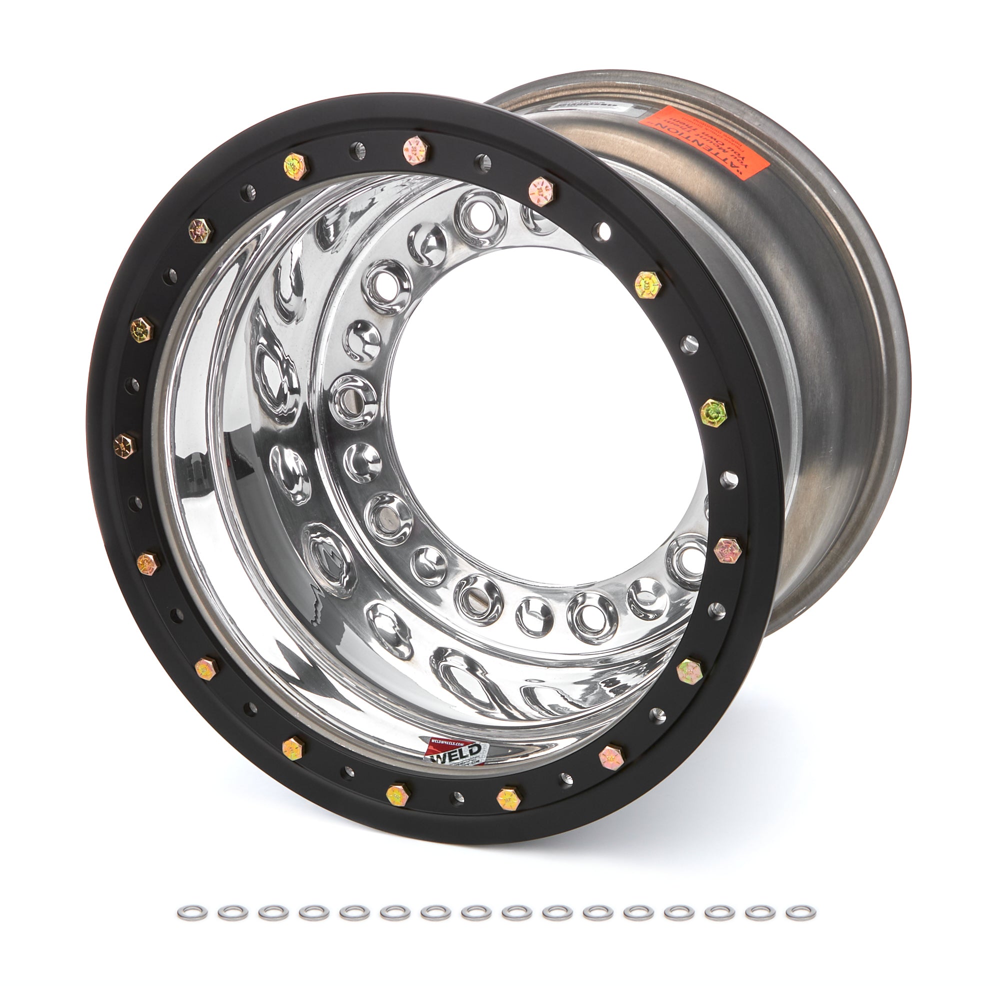 Weld Racing 571-5225M Wide 5 HS 15 x 12-Inch Beadlock Aluminum Wheel, Polished