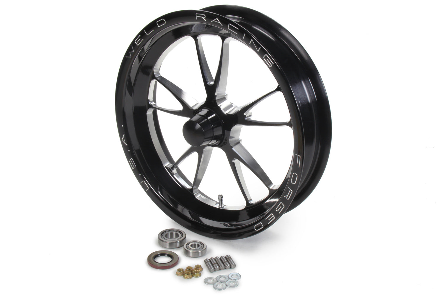 WELD Racing 82B-15000 Full Throttle Frontrunner Wheel, 15 x 3.5 in, 1.75 in Backspacing, Anglia Spindle