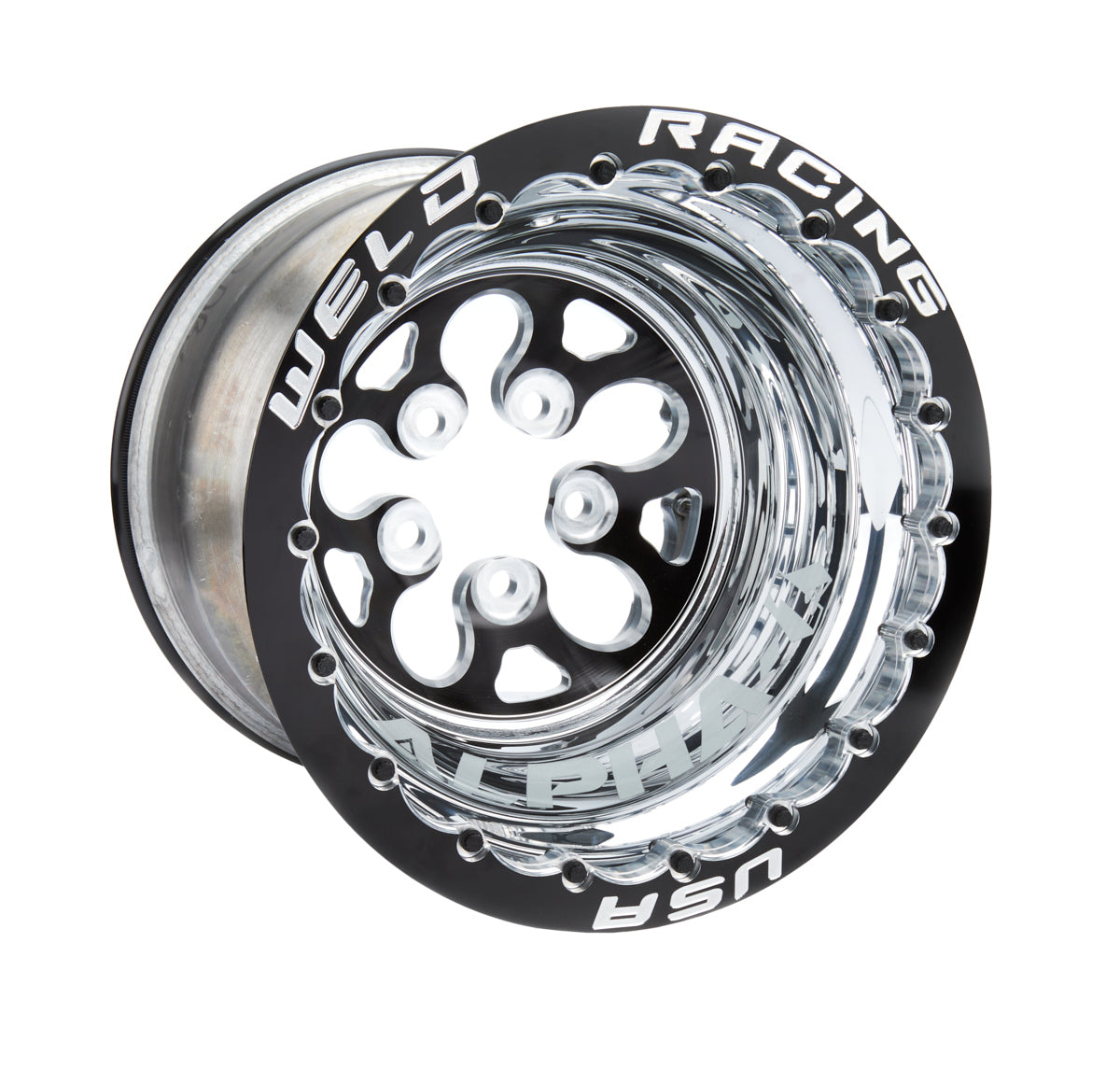 WELD Racing Alpha-1 83B-512276MB 15 x 12-Inch Double Beadlock Wheel, 5 x 4.75-Inch Bolt Pattern