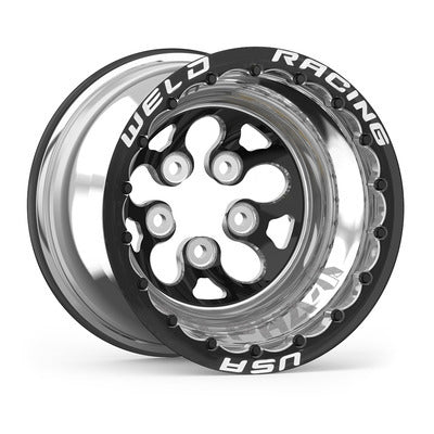 WELD Racing Alpha-1 83B-512278MB 15 x 12-Inch Double Beadlock Wheel, 5 x 4.75-Inch Bolt Pattern