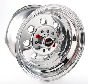 WELD Racing Draglite 90-510350 15 x 10 in Polished Aluminum Wheel, 5.5 in Backspace