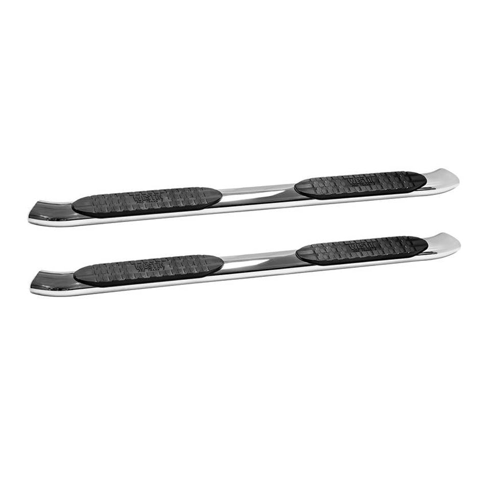 Westin Pro Traxx 5-Inch Oval Curved Step Bars, Part 21-54130, for 2019-2021 GM Full-Size Crew Cab Trucks