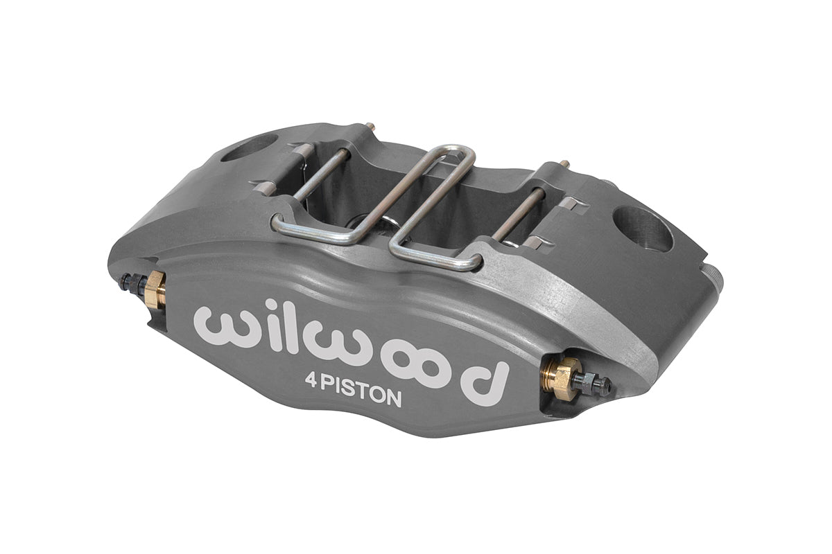 Wilwood Powerlite 4-Piston Brake Caliper for 11-Inch x 0.500-Inch Rotors, Gray Anodized, Part Number 120-8726