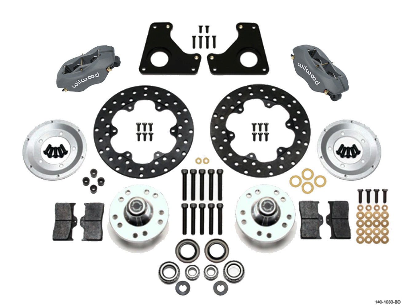 Wilwood 140-1033-BD Forged Dynalite Front Drag Brake Kit for 1980-1987 GM G-Body