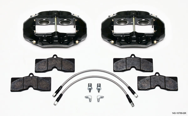 Wilwood 140-10789-BK D8-4 Front Brake Kit for 1965-1982 Chevy Corvette