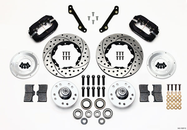 Wilwood FDL Front Brake Kit 140-11007-D with 11-Inch Drilled and Slotted Rotor for 1970-1978 GM F-Body