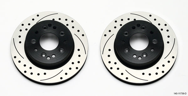 Wilwood 140-11739-D Promatrix Rear Brake Rotor Kit for 1965-1982 Chevy Corvette
