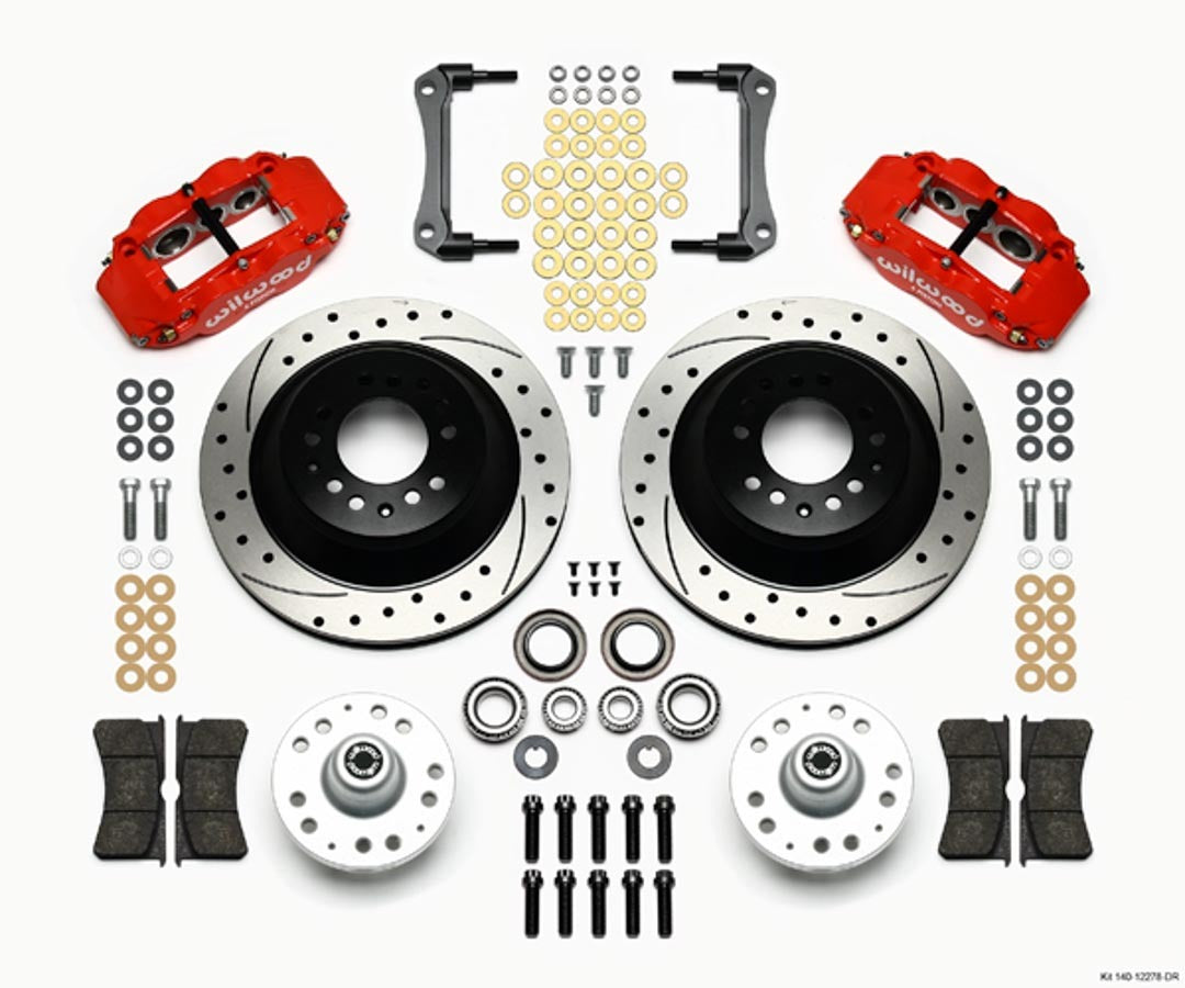 Wilwood 140-12278-DR Front Disc Brake Kit for 1970-1978 GM F-Body and X-Body, 12.88-Inch Drilled and Slotted Rotor