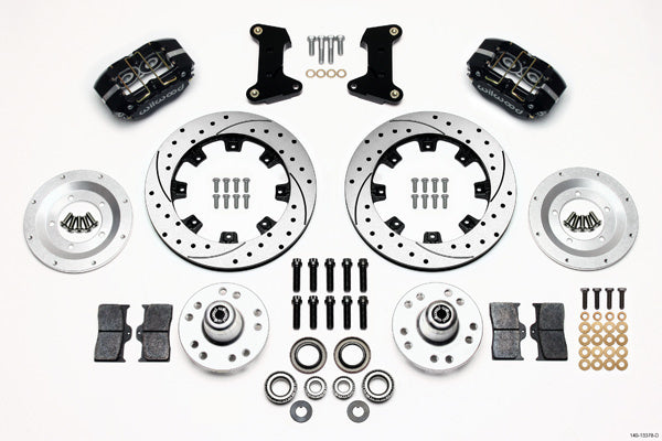 Wilwood 140-13378-D Dynapro Front Big Brake Kit for 1974-1978 Ford Mustang, 4-Piston Caliper with 12.19-Inch Drilled and Slotted Rotor