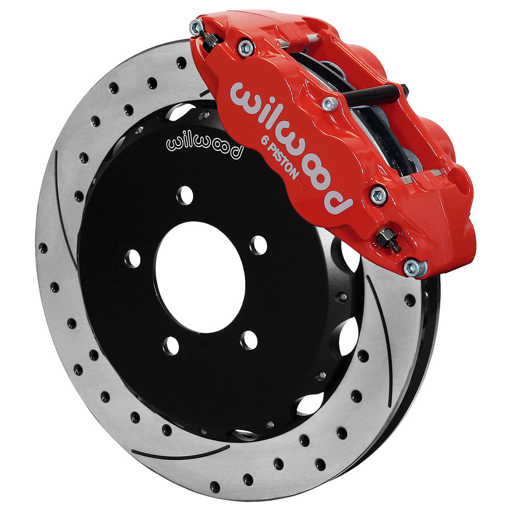 Wilwood 140-16847-DR Front Big Brake Kit for 2013-2024 Honda Civic, Superlite 6R 6-Piston Caliper, Drilled and Slotted Rotor