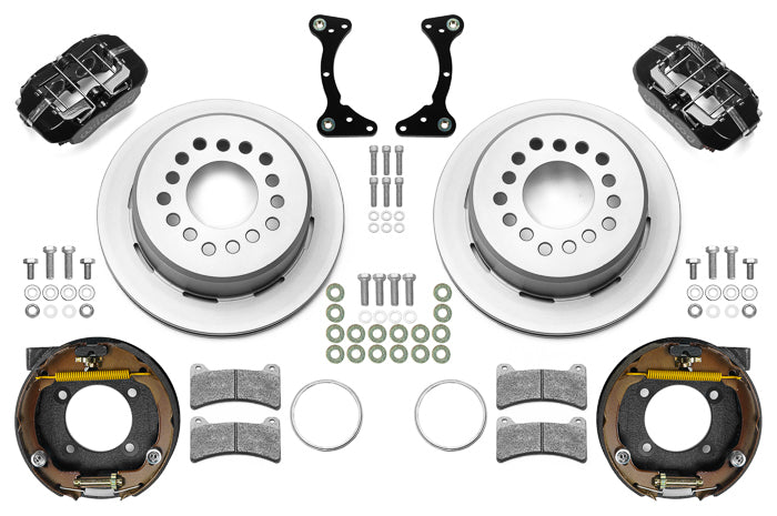 Wilwood 140-17120 Dynapro Rear Brake Kit for 1978-1988 GM G-Body, Black 4-Piston Calipers with 11-Inch Plain Rotors