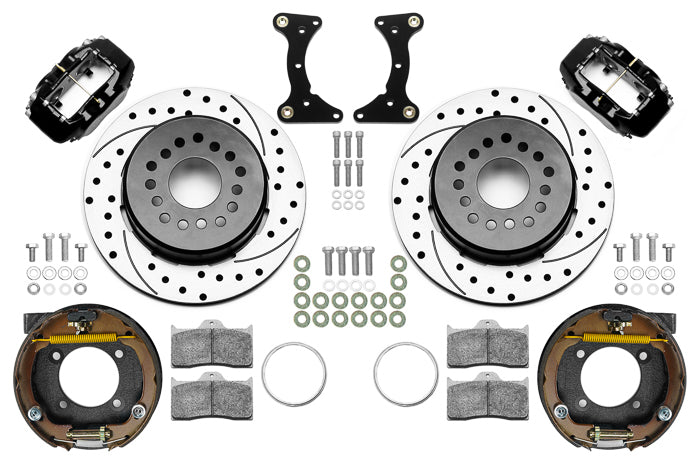 Wilwood 140-17121-D Forged Dynalite Rear Brake Kit with Black 4-Piston Calipers for 1978-1988 GM G-Body