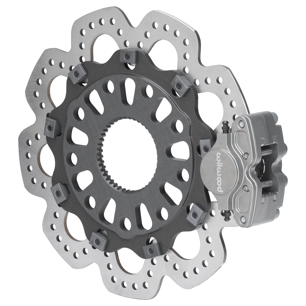 Wilwood 140-18215 GP200 Right Rear Brake Kit with 10.5-Inch Drilled and Scalloped Rotor