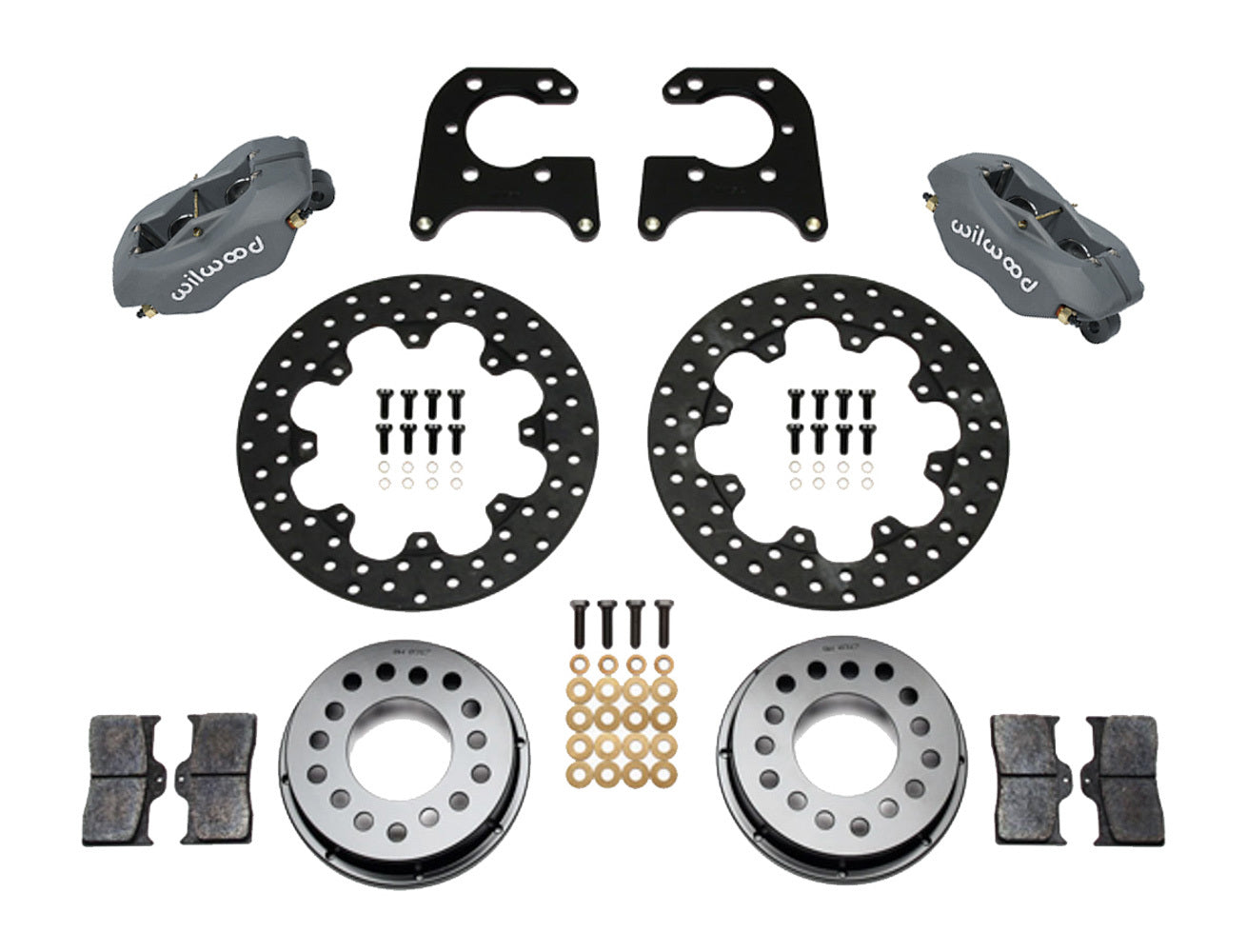 Wilwood 140-3623-BD Dynalite Rear Drag Brake Kit for Big Ford, 4-Piston Caliper