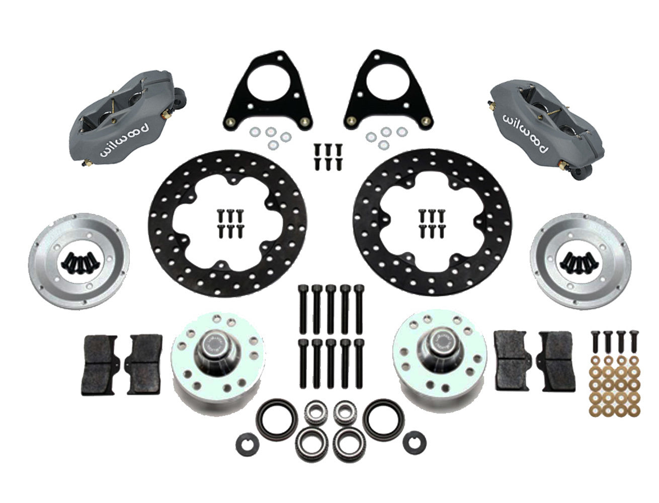 Wilwood 140-4503-BD Dynalite Front Drag Brake Kit for 1987-1993 Ford Mustang