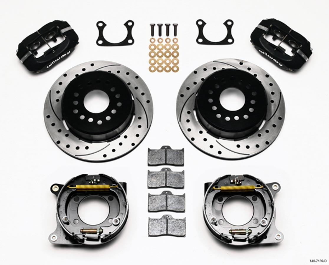 Wilwood 140-7139-D Dynalite Rear Brake Kit with 4-Piston Caliper for Big Ford