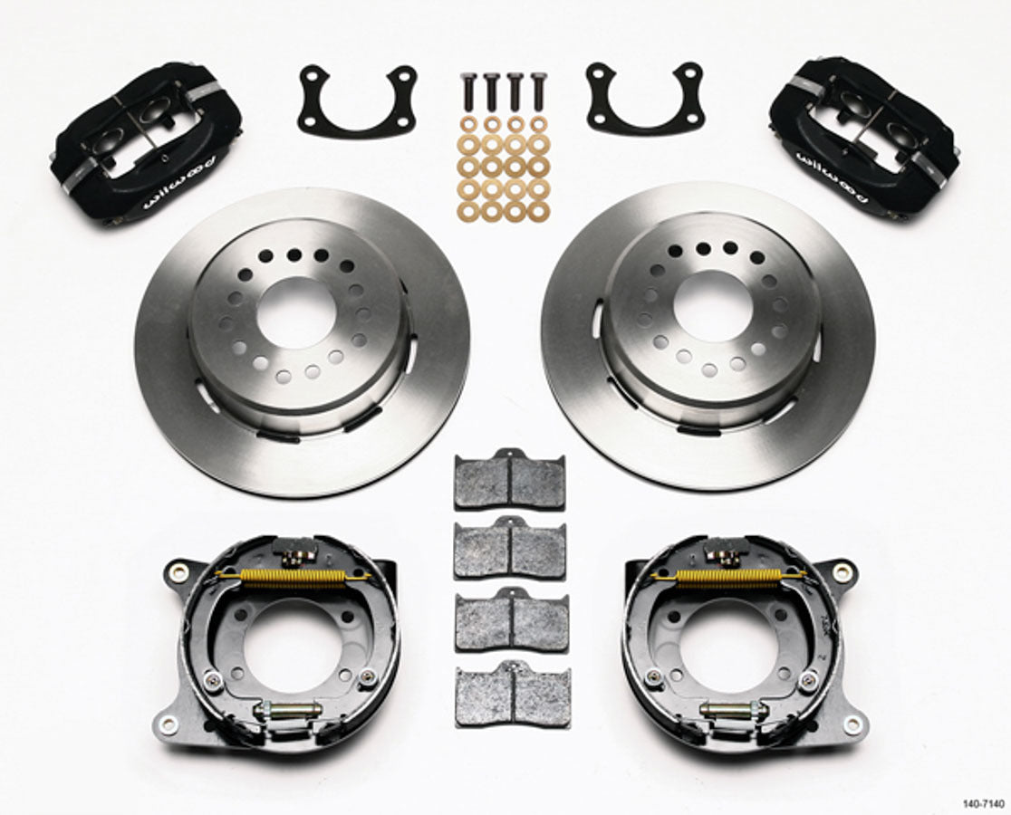 Wilwood 140-7140 Dynalite Rear Brake Kit with 4-Piston Calipers for Big Ford